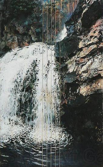 Akseli Gallen-Kallela Mantykoski Waterfall France oil painting art